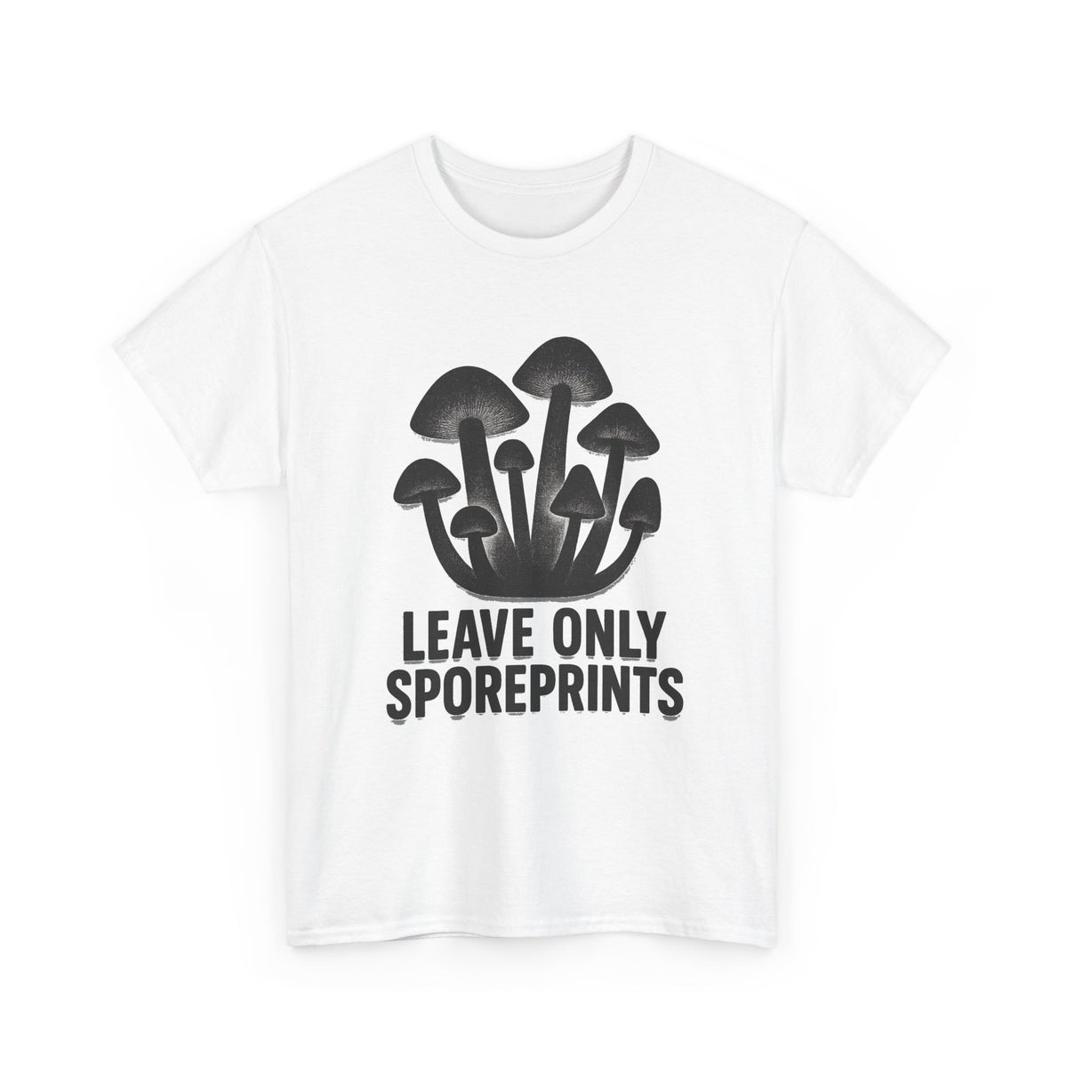 Mushroom Tee — "Leave Only Sporeprints" Eco Nature Graphic Shirt - Trending Now - August 2026