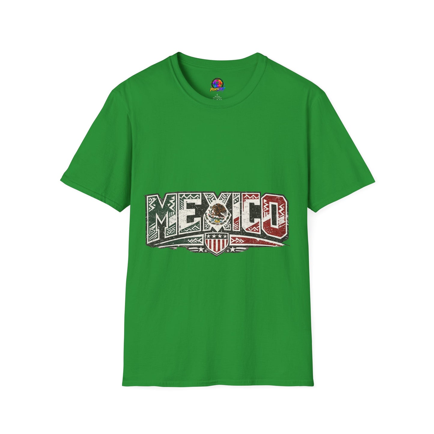 Mexico Pride Graphic T-Shirt — Retro Mexican Flag Design