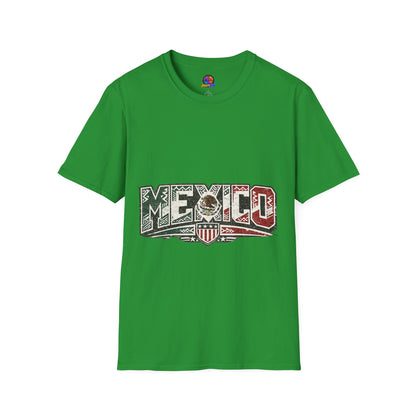 Mexico Pride Graphic T-Shirt — Retro Mexican Flag Design