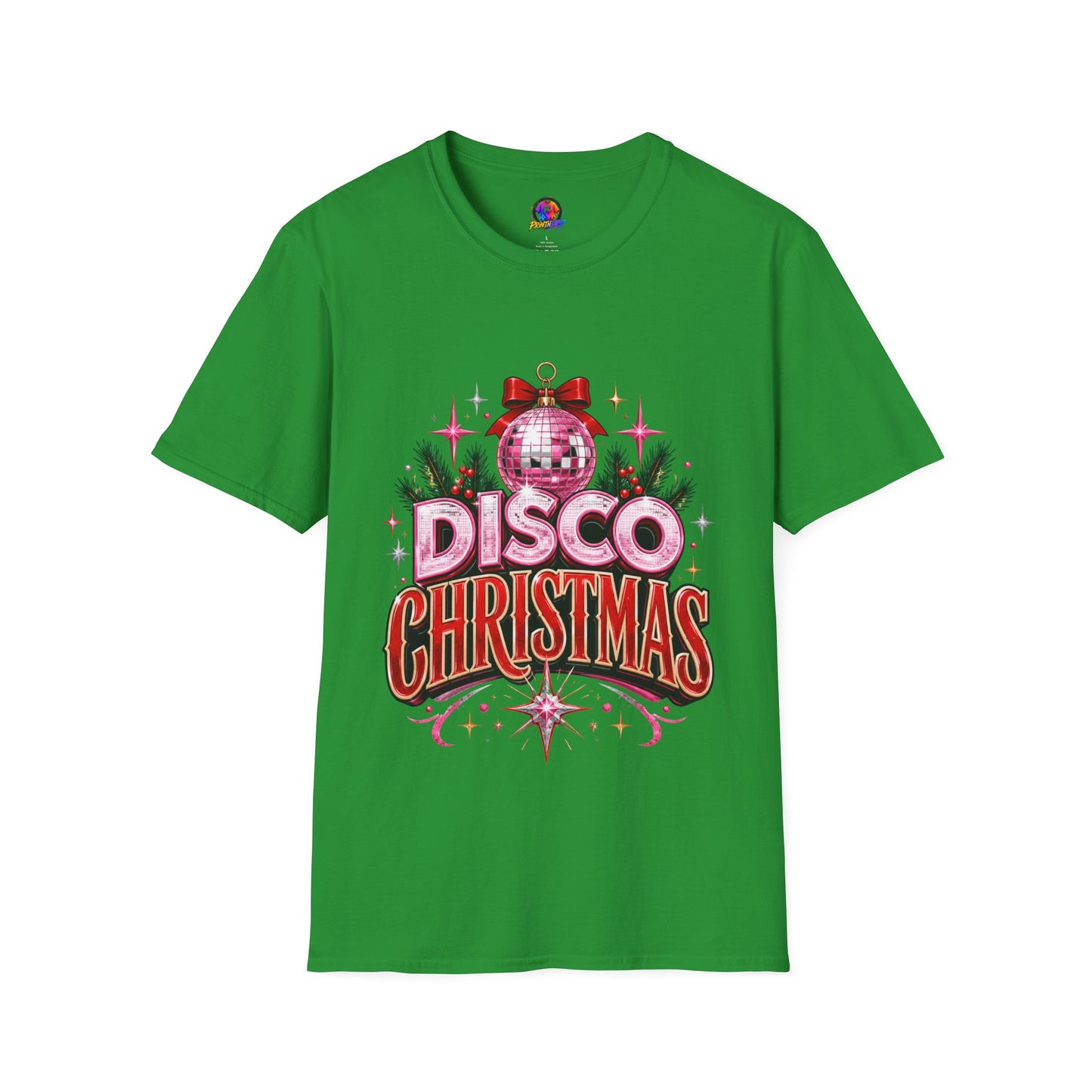 Disco Christmas T-Shirt — Retro Glitter Ornament Holiday Tee