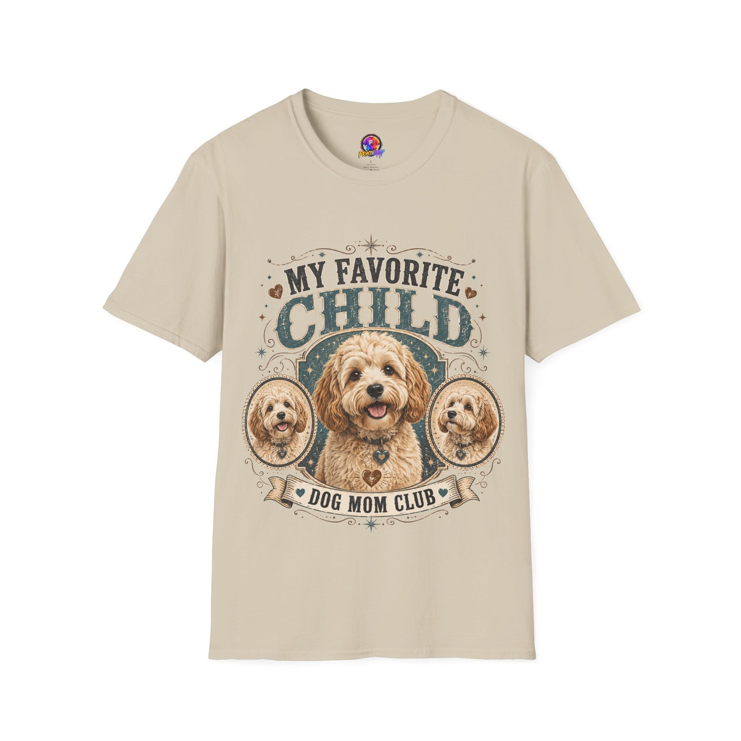 My Favorite Child Dog Mom T-Shirt — Cute Doodle Portrait Pet Lover Tee