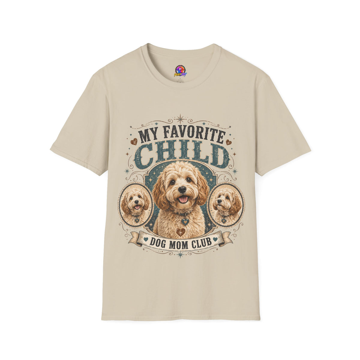 My Favorite Child Dog Mom T-Shirt — Cute Doodle Portrait Pet Lover Tee