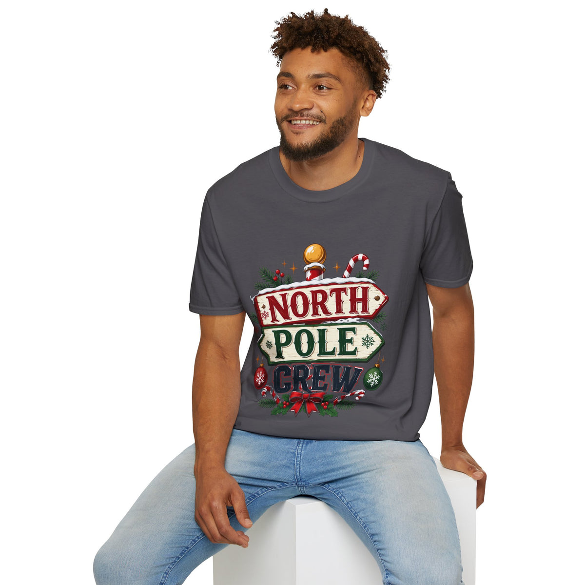 T-Shirt — North Pole Crew Christmas Holiday Graphic Tee