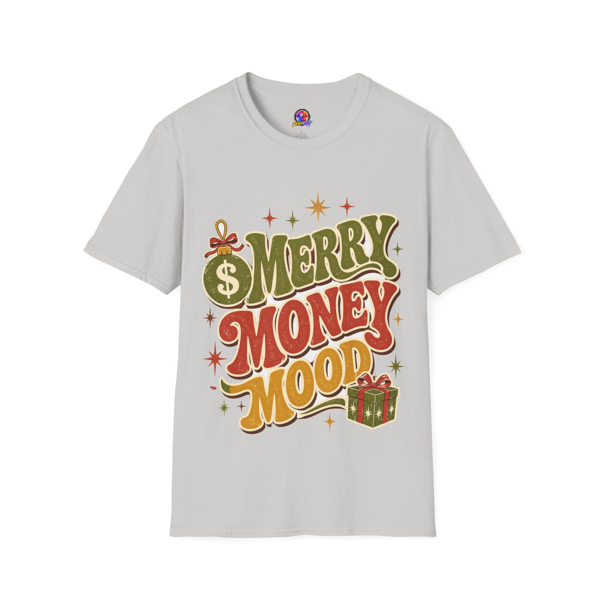 Merry Money Mood T‑Shirt — Retro Holiday Graphic Tee