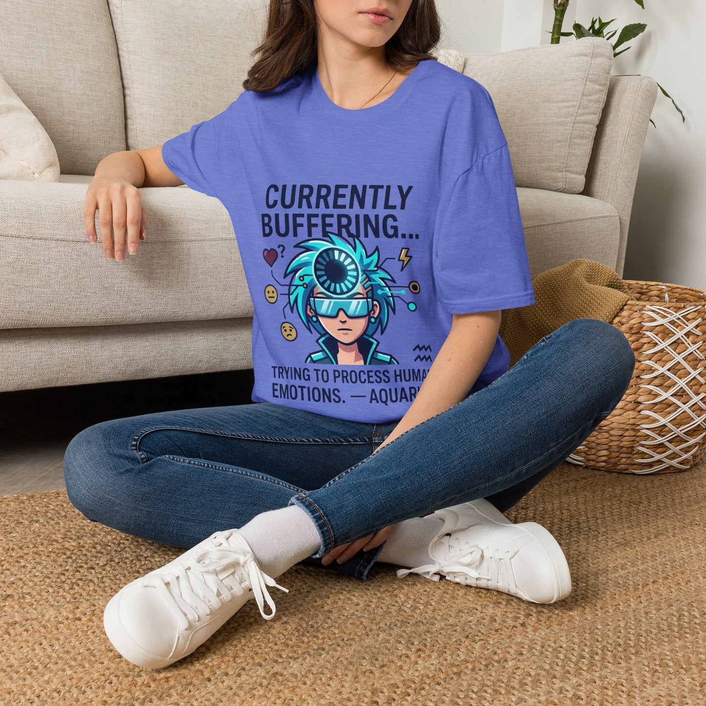 Currently Buffering T-Shirt — Funny Aquarius Zodiac Tee