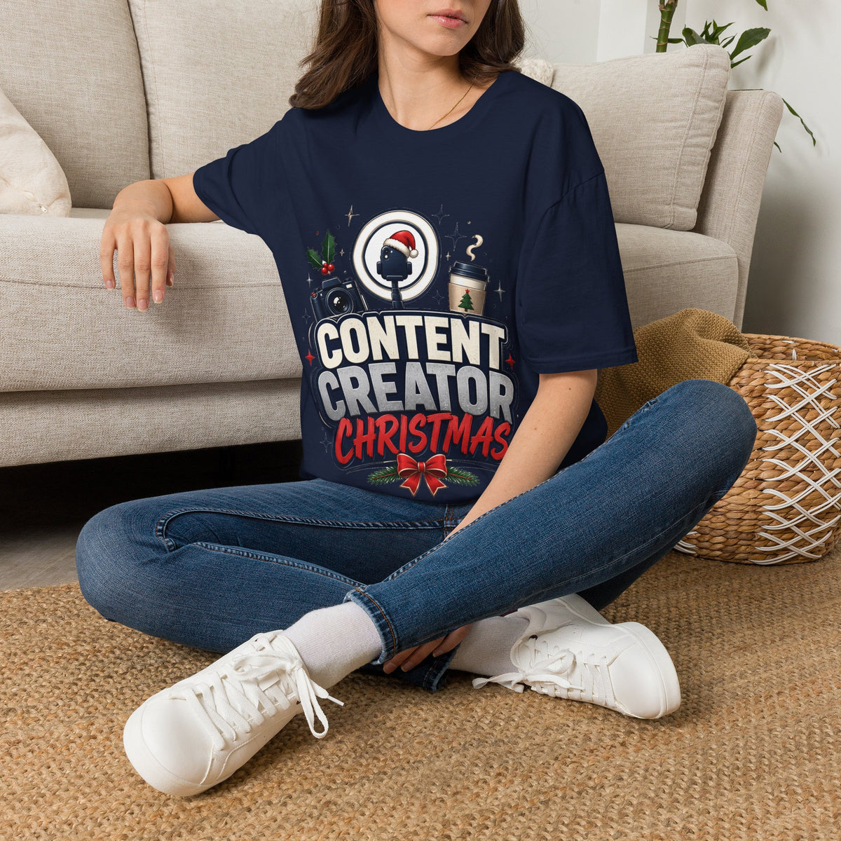 Content Creator Christmas T-Shirt
