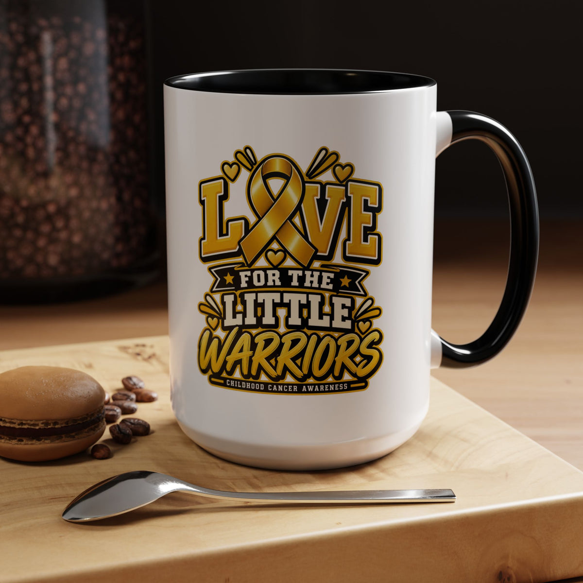 Coffee Mug — "Love for the Little Warriors" Childhood Cancer Awareness Accent Mug