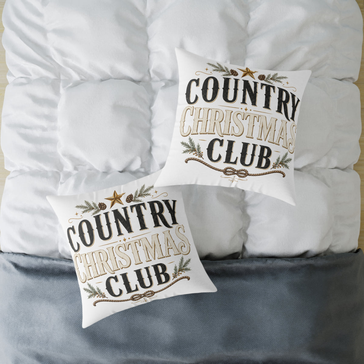 Country Christmas Club Pillow