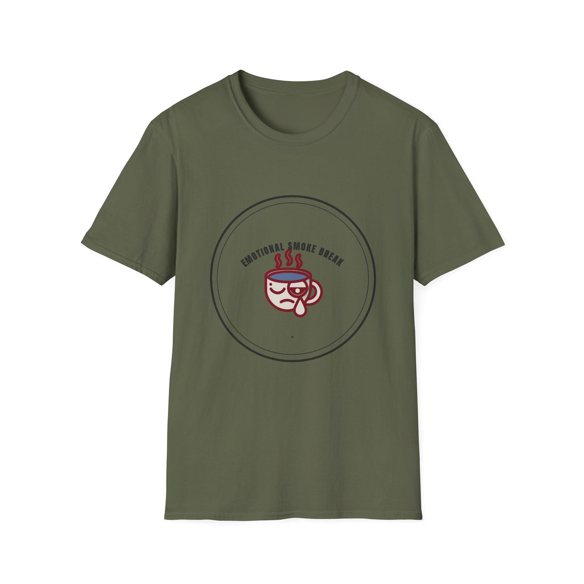 T-Shirt — "Emotional Smoke Break" Coffee Cup Graphic Tee - Trending Now - September 2026