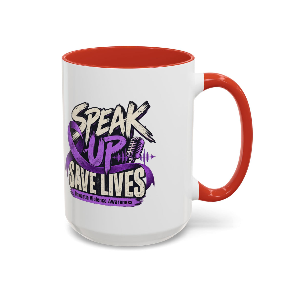 Speak Up Save Lives Domestic Violence Awareness Coffee Mug