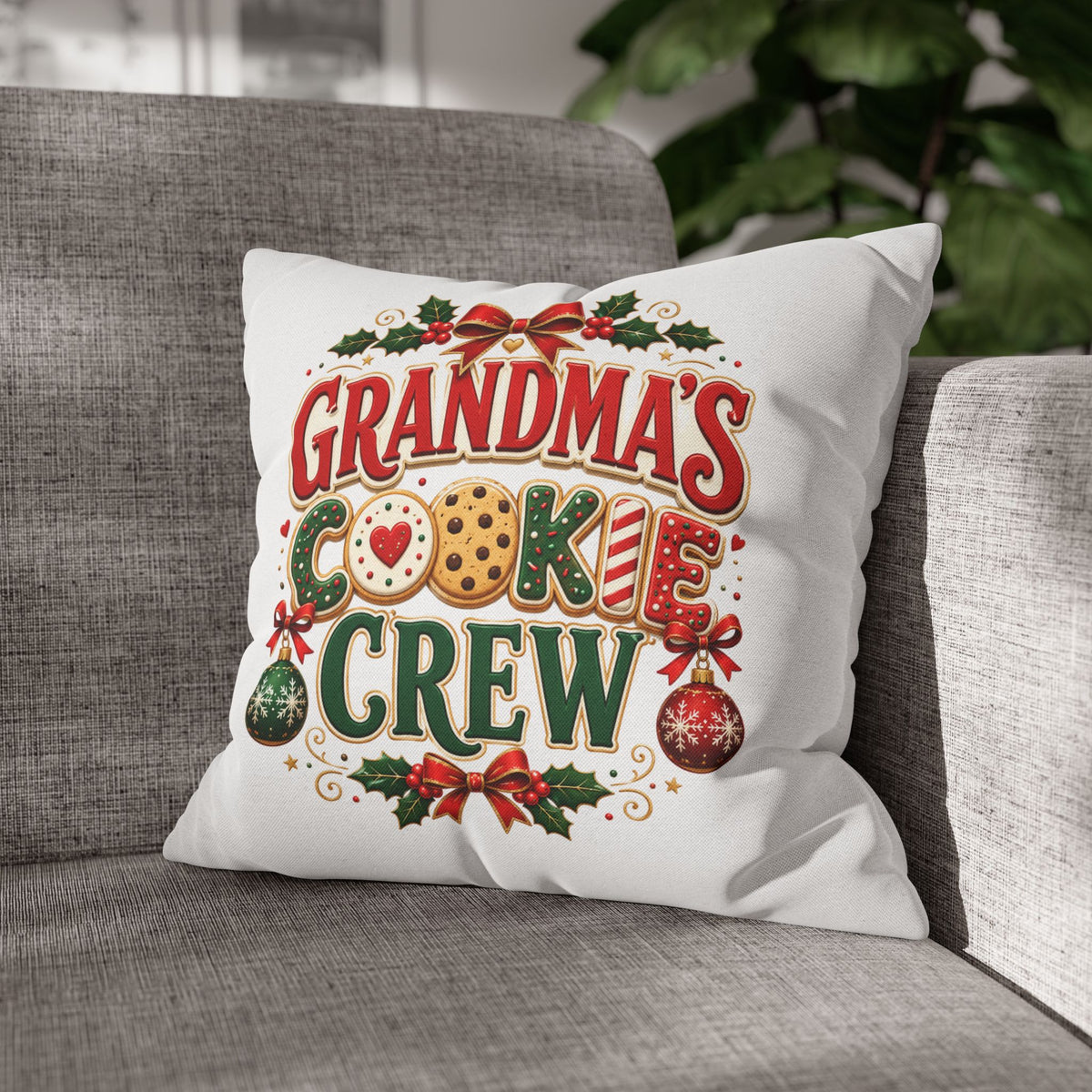 Grandma's Cookie Crew Christmas Pillowcase
