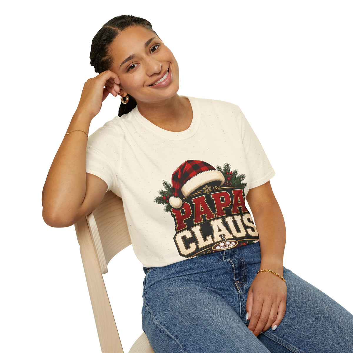 Papa Claus T-Shirt — Festive Holiday Dad Christmas Tee