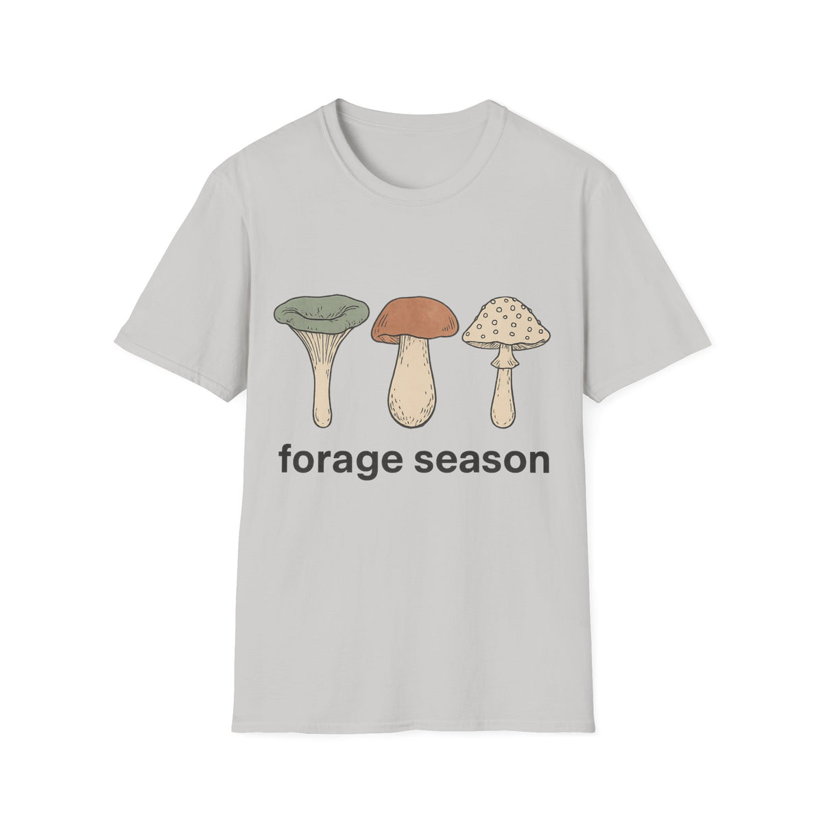 Mushroom Trio T-Shirt — Cute Minimal Fungi Graphic Tee - Trending Now - September 2026
