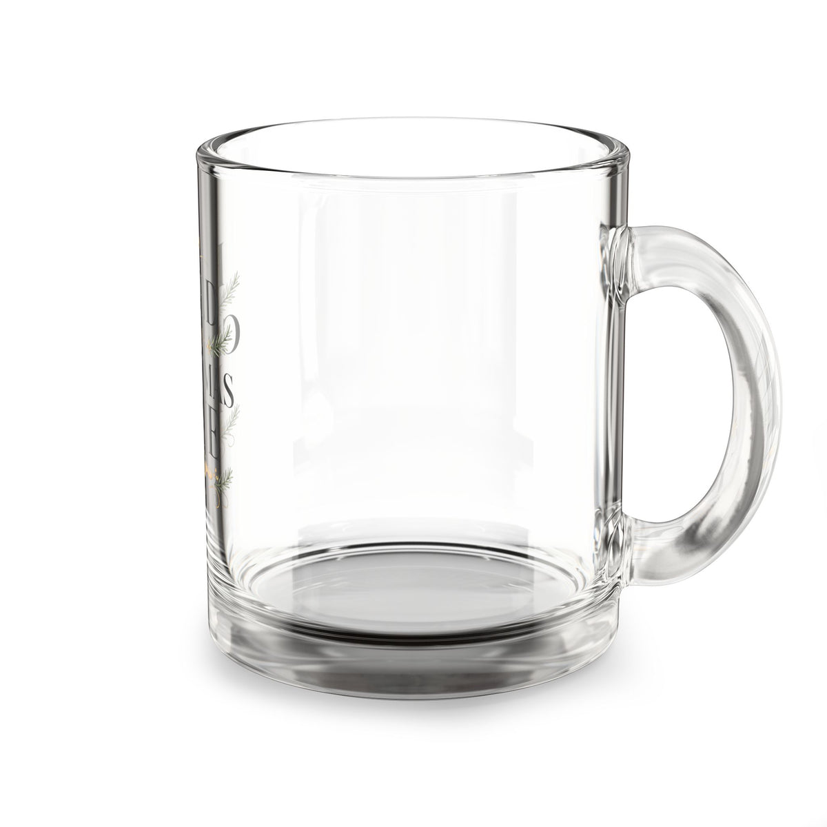 Christmas Glass Mug  — "Baked with Christmas Love" Holiday Baking Coffee Cup (10oz)