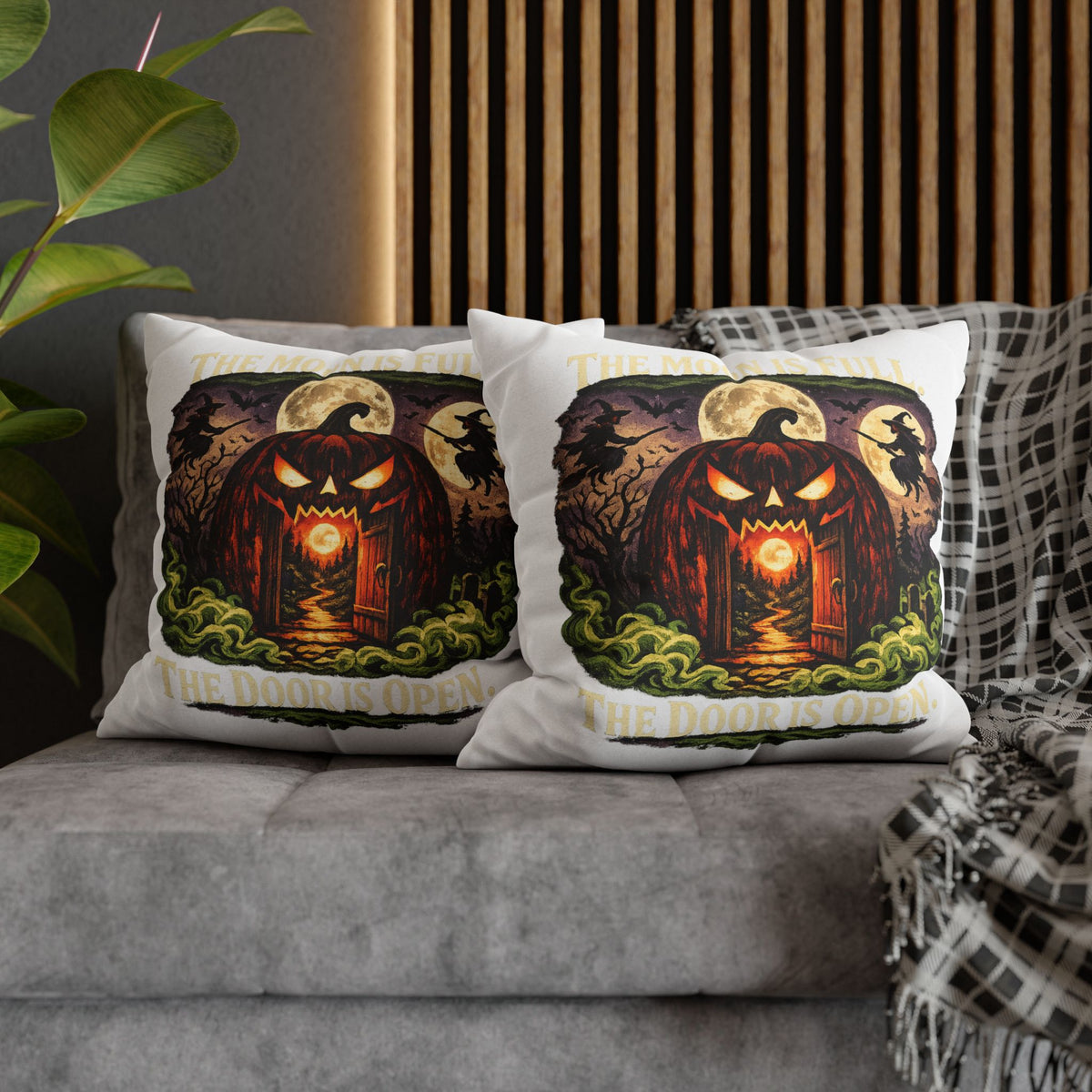 Halloween Pumpkin Door Decorative Pillowcase