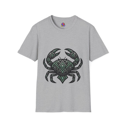Crab Tribal Graphic T-Shirt — Nautical Beachy Zodiac Style