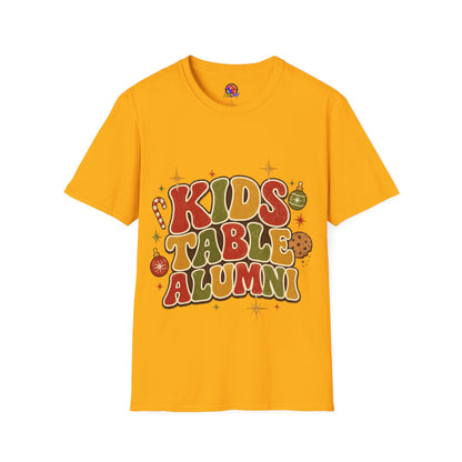 Kids Table Alumni T-Shirt — Retro Holiday Family Dinner Tee
