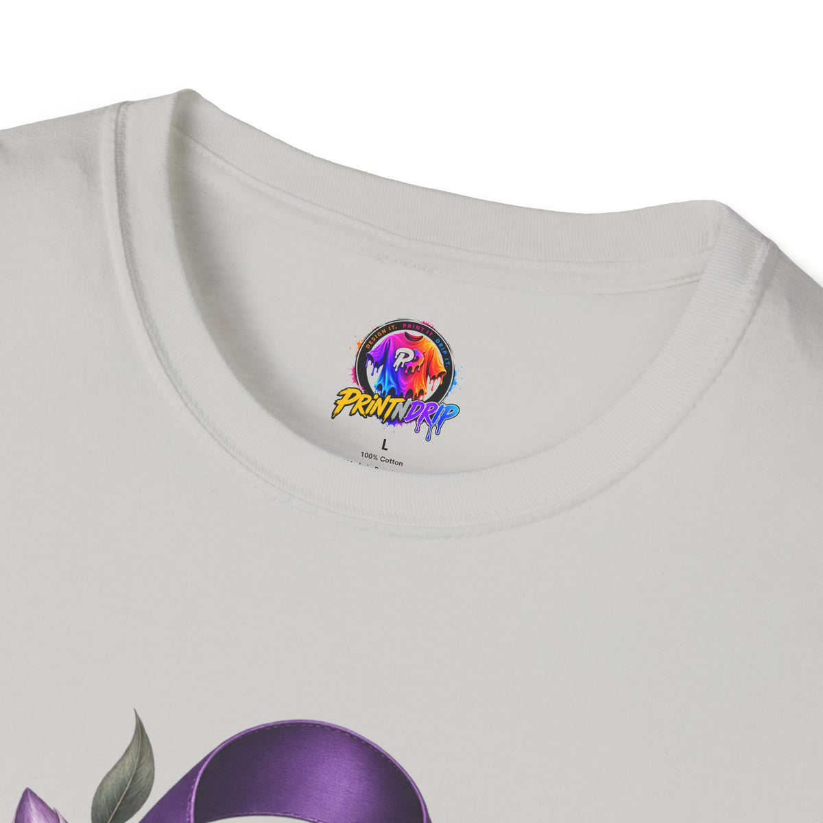 Healing Is Power Purple Ribbon Awareness Domestic Violence  T-Shirt