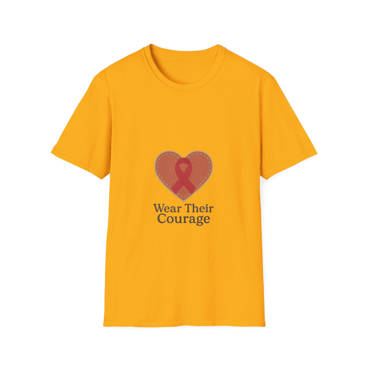 Wear Their Courage Breast Cancer Awareness Ribbon Heart Tee - Trending Now - October 2026