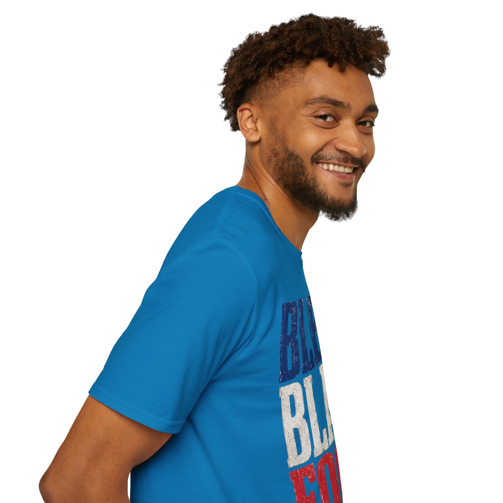 France T-Shirt — Bleu Blanc Foot Vintage French Flag Soccer Graphic Tee