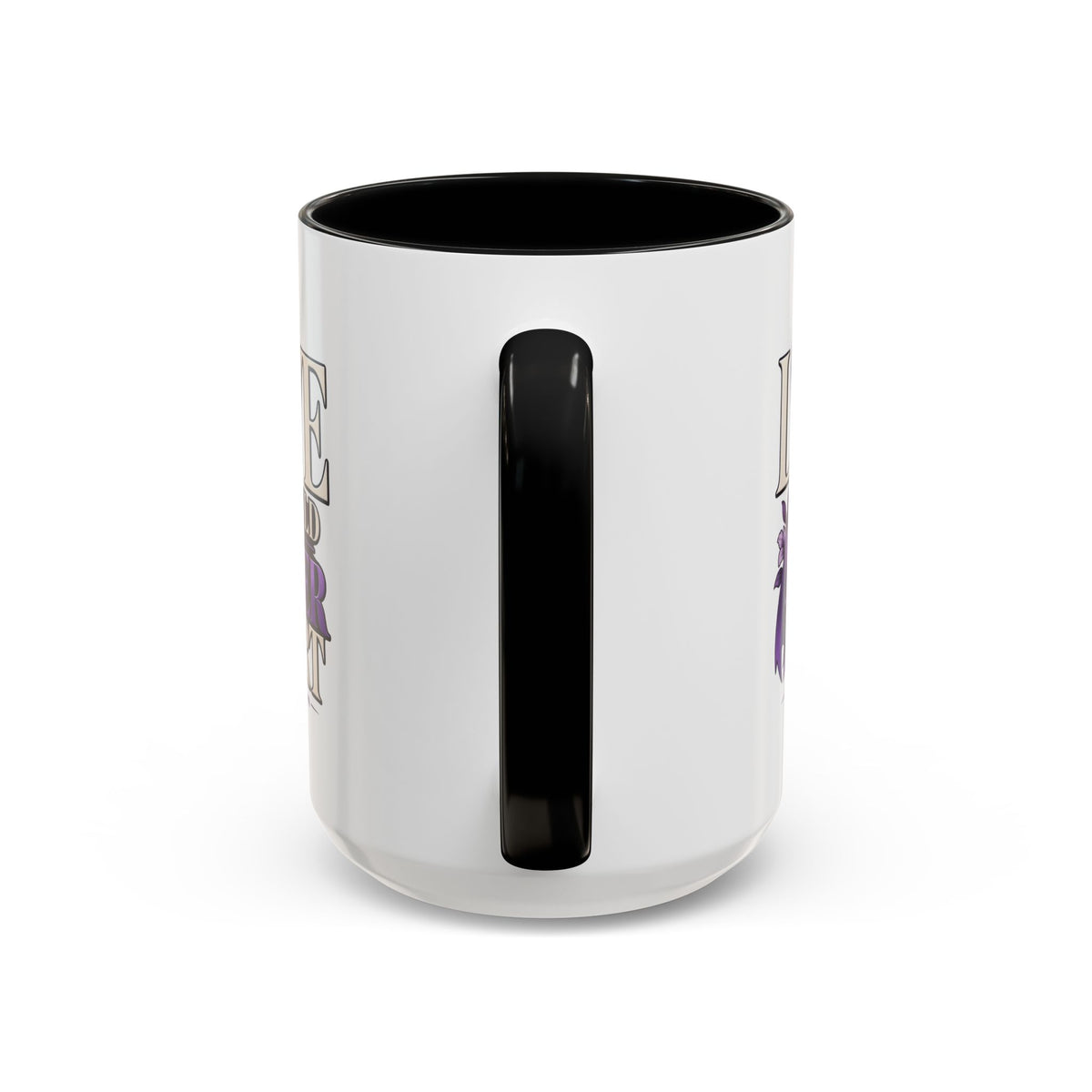 Domestic Violence Awareness Accent Coffee Mug – "Love Should Never Hurt" (11/15oz)