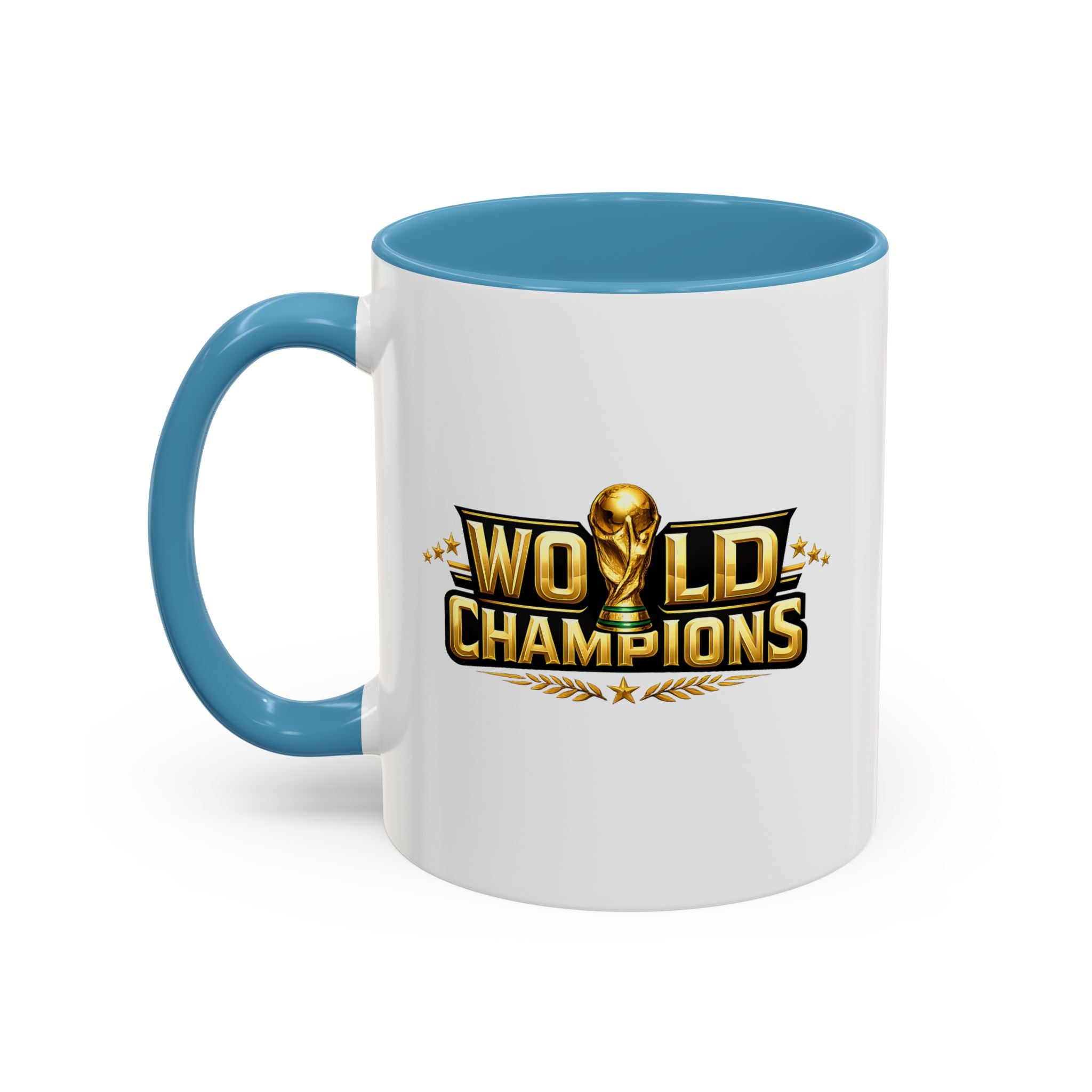 World Champions Accent Coffee Mug – Gold Trophy Sports Fan