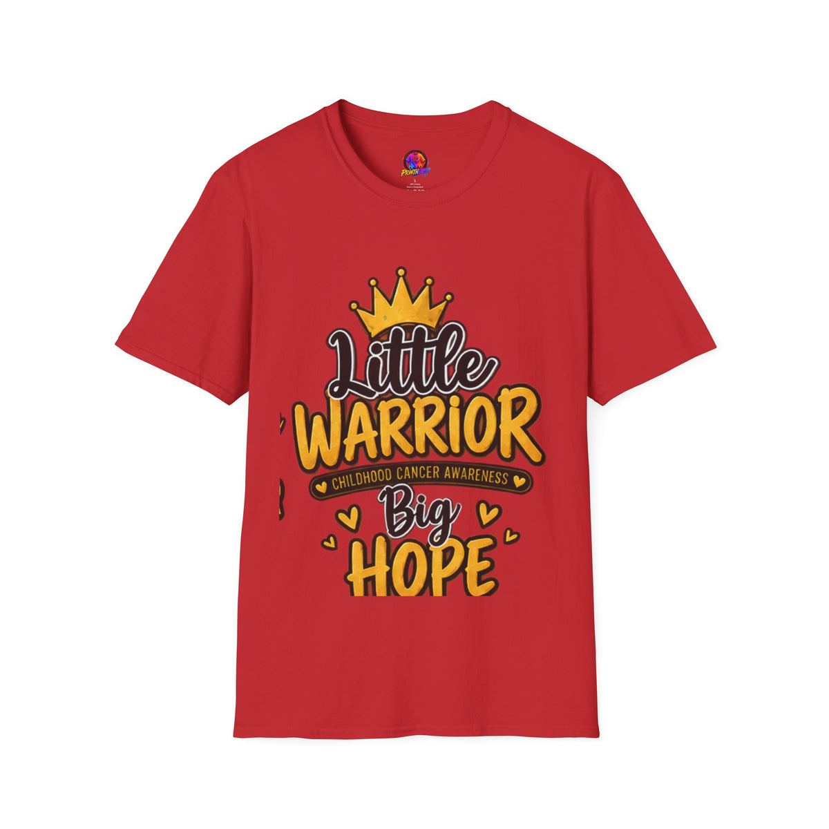 Little Warrior Big Hope Kids T-Shirt — Childhood Cancer Awareness Tee