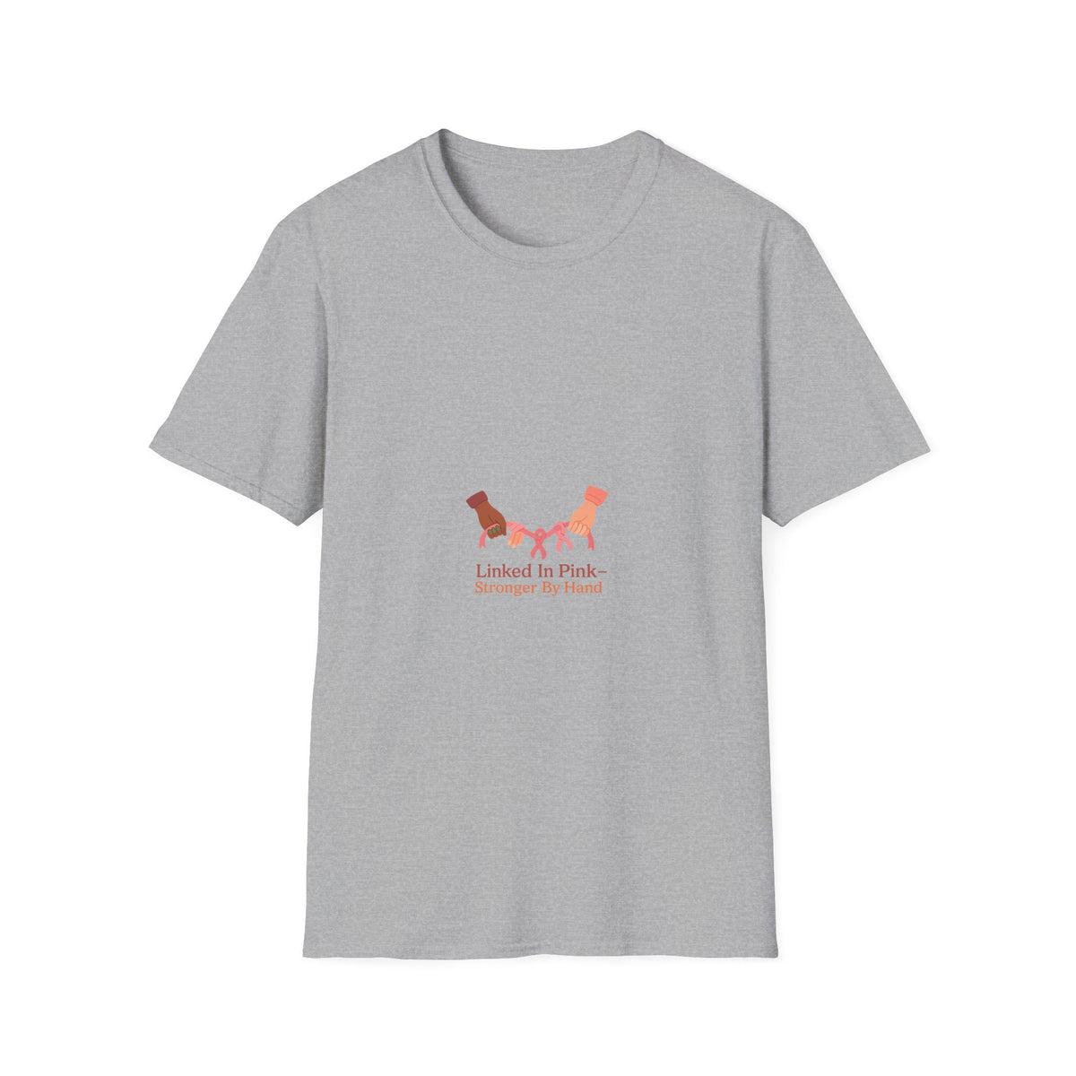Linked In Pink Stronger By Hand T-Shirt, Breast Cancer Support Dog Lover Tee - Trending Now - September 2026