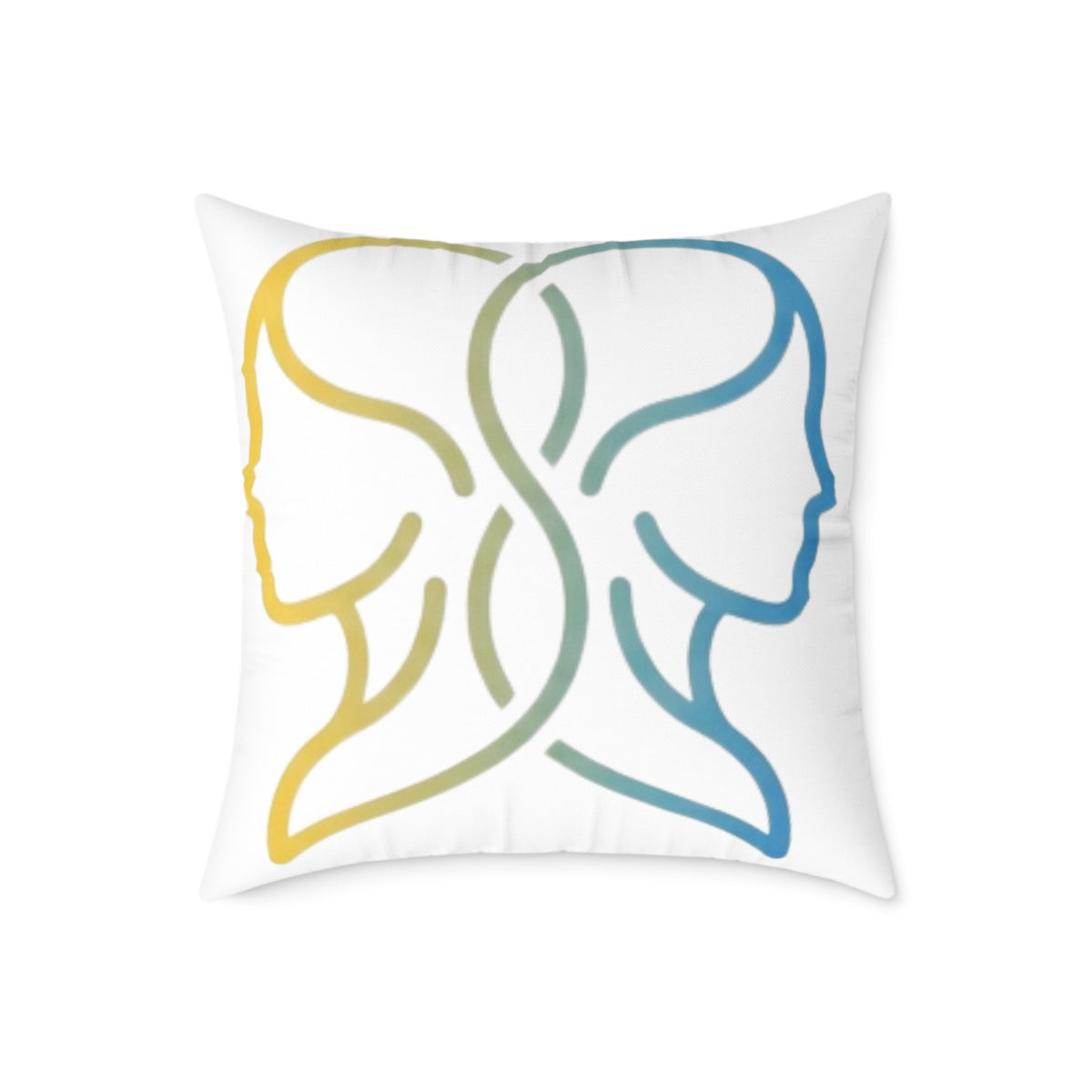 Gemini Zodiac Square Poly Canvas Pillow Double Face Astrological Zodiac Pillow