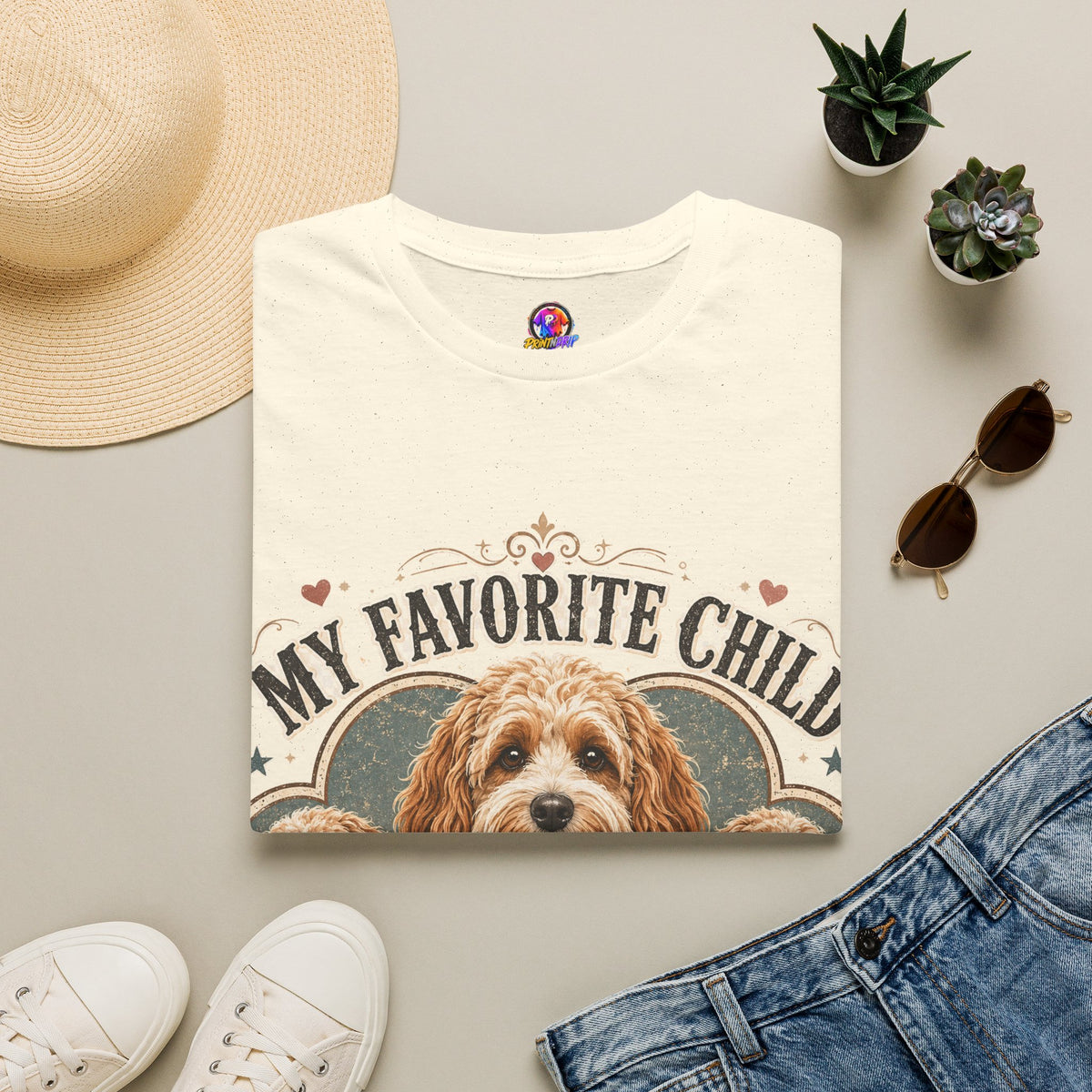 Dog Mom T-Shirt — "My Favorite Child" Cavalier Love Graphic Tee