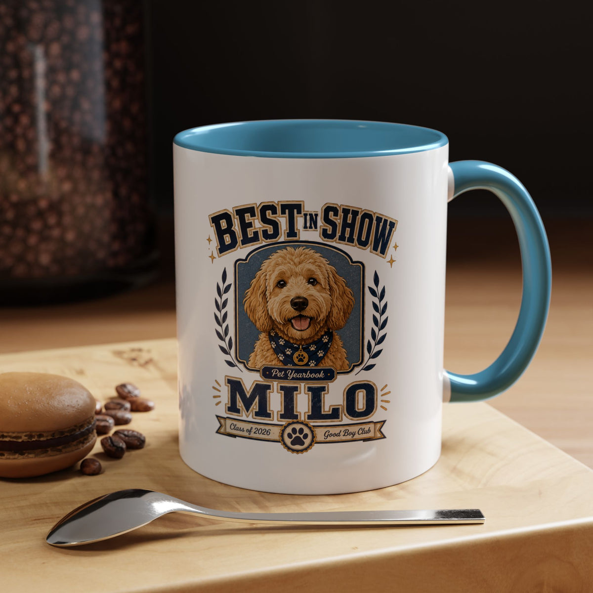 Milo Bailey Dog Dad Mom Best in Show Milo Coffee Mug — Personalized Dog Lover Accent Mug