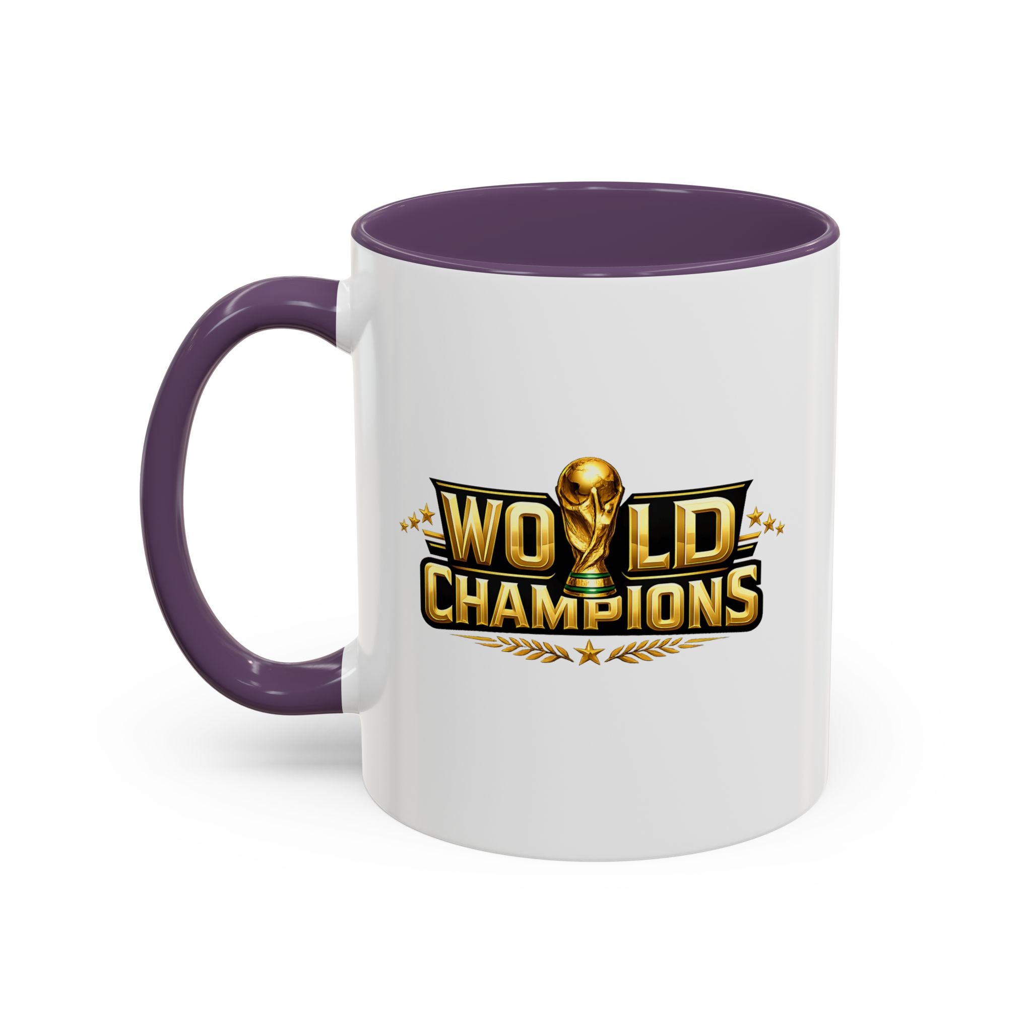 World Champions Accent Coffee Mug – Gold Trophy Sports Fan