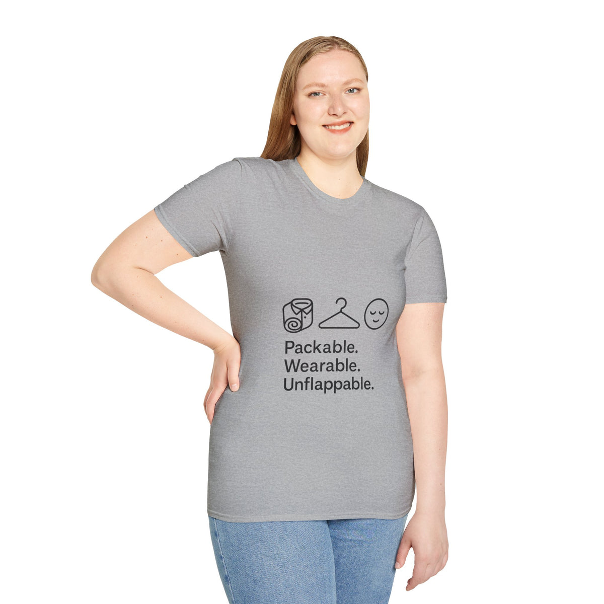 Packable. Wearable. Unflappable. T-Shirt — Minimal Travel Tee - Trending Now - October 2026