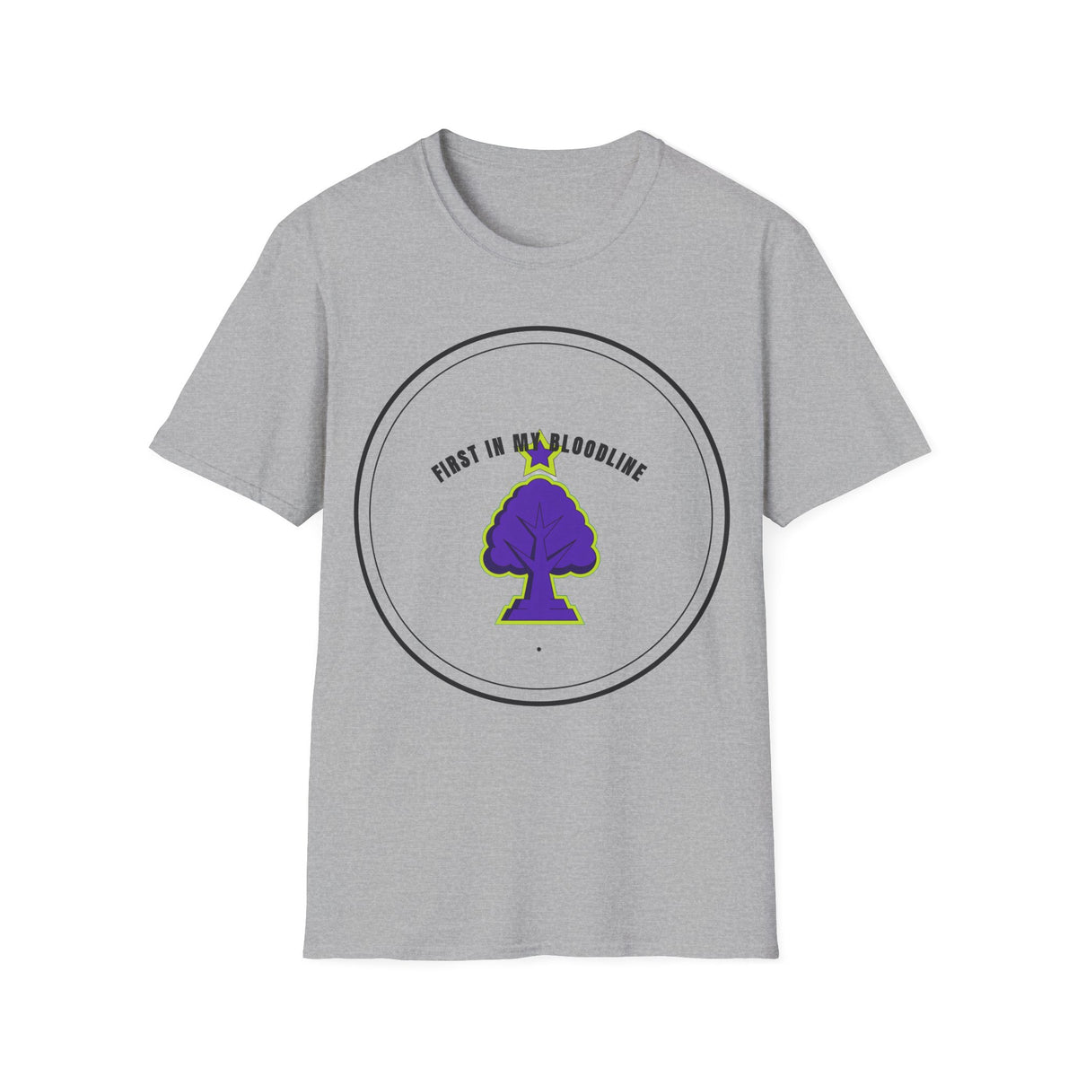 T‑Shirt — "First in My Bloodline" Purple Tree Graphic Tee - Trending Now - September 2026