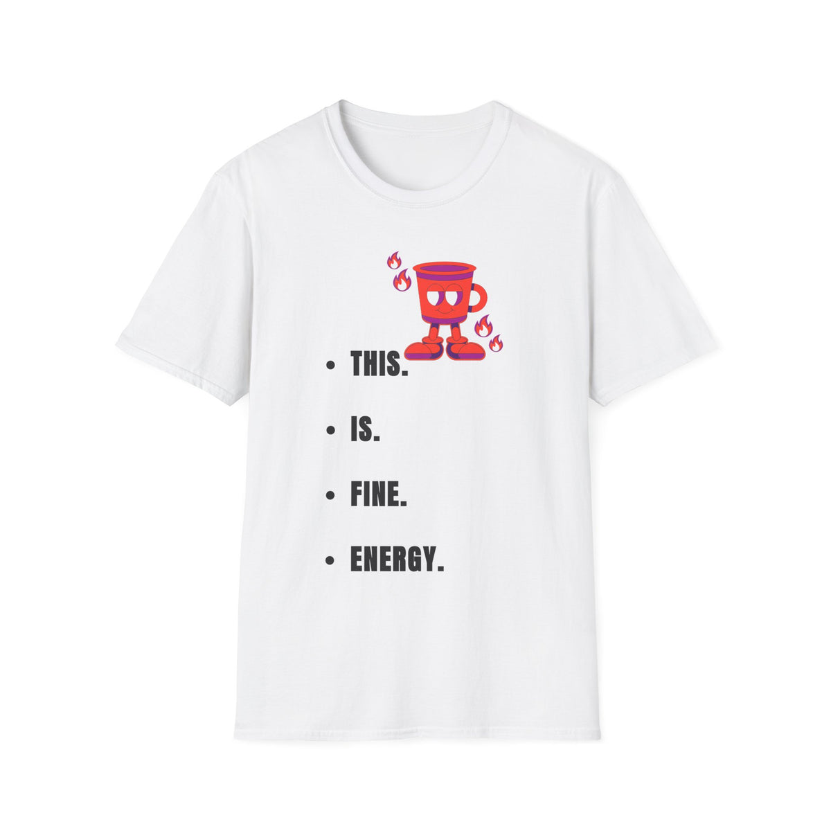 This Is Fine Coffee Mug T-Shirt — Cute Cartoon Coffee Tee - Trending Now - September 2026