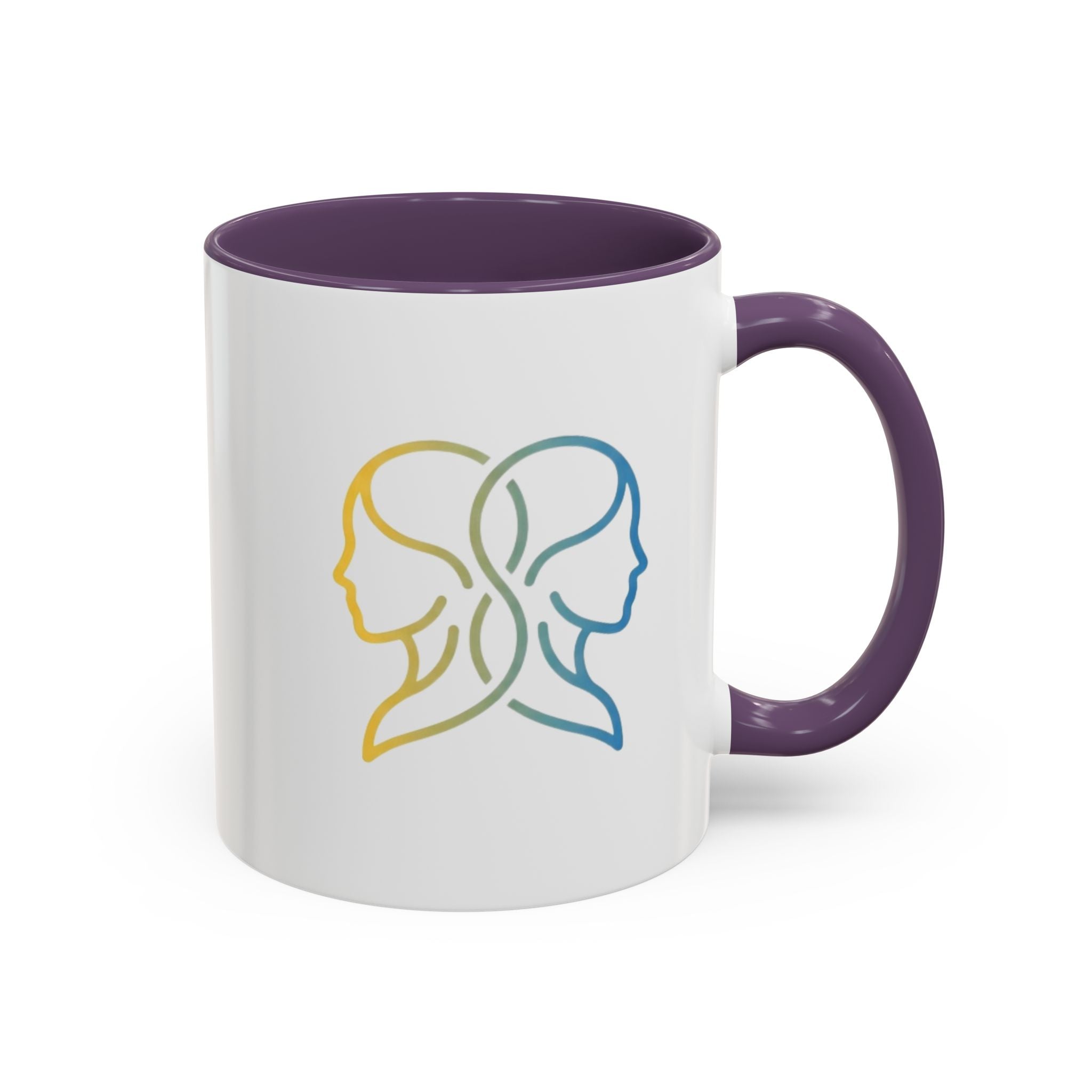 Gemini Zodiac Accent Coffee Mug — Color Gradient Twins Horoscope Gift