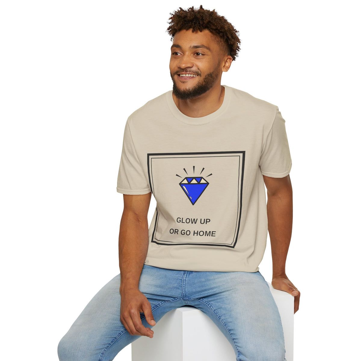 Graphic Tee — "Glow Up or Go Home" Diamond Design - Trending Now - August 2026