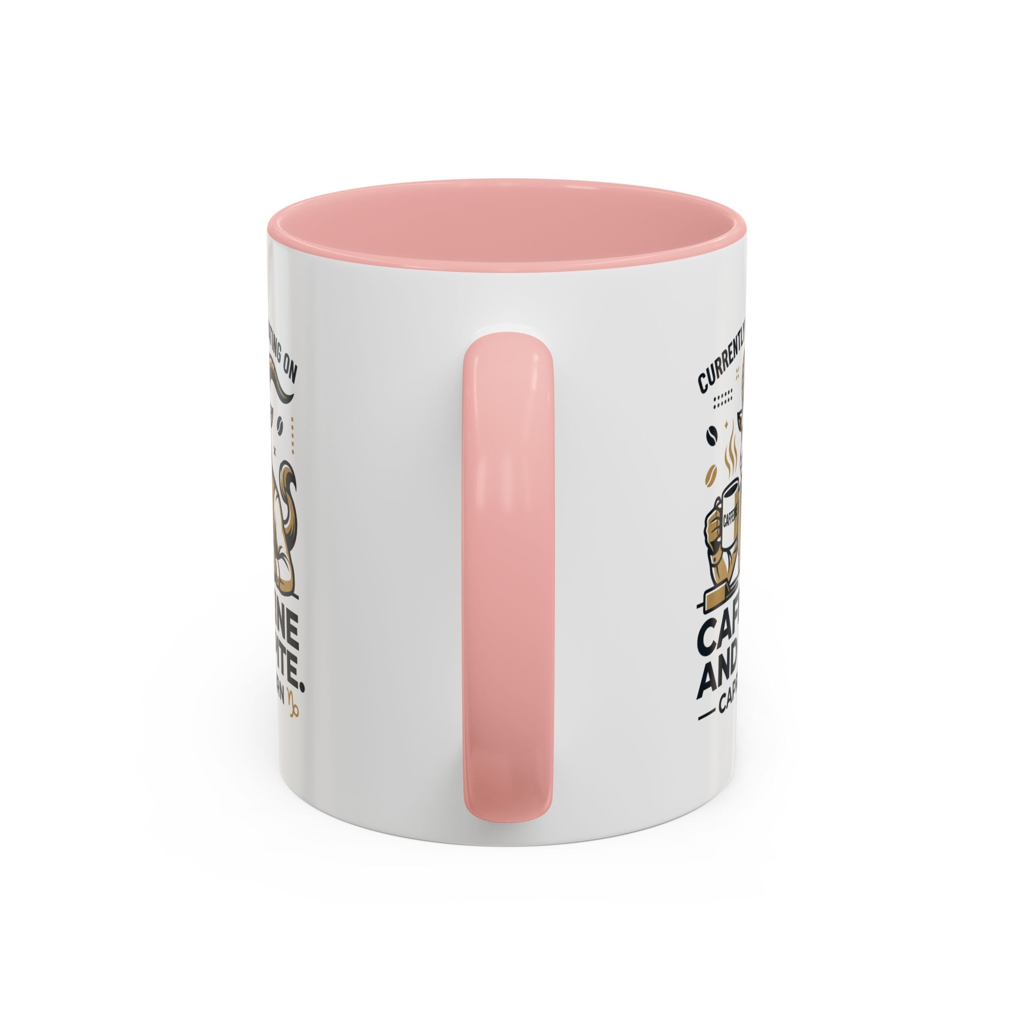 Capricorn Coffee Mug — “Currently Operating on Caffeine and Spite” Accent Mug (11/15oz)