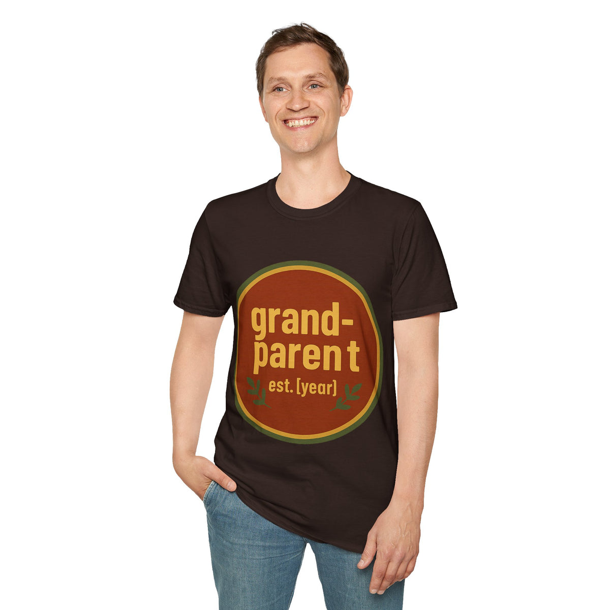 Grandparent Retro Badge Custom Name Tee - Cute Family Heritage Announcement T-Shirt - Trending Now - September 2026