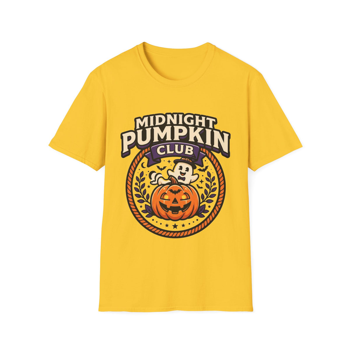 Midnight Pumpkin Club T-Shirt — Halloween Pumpkin Graphic Tee - Trending Now - August 2026