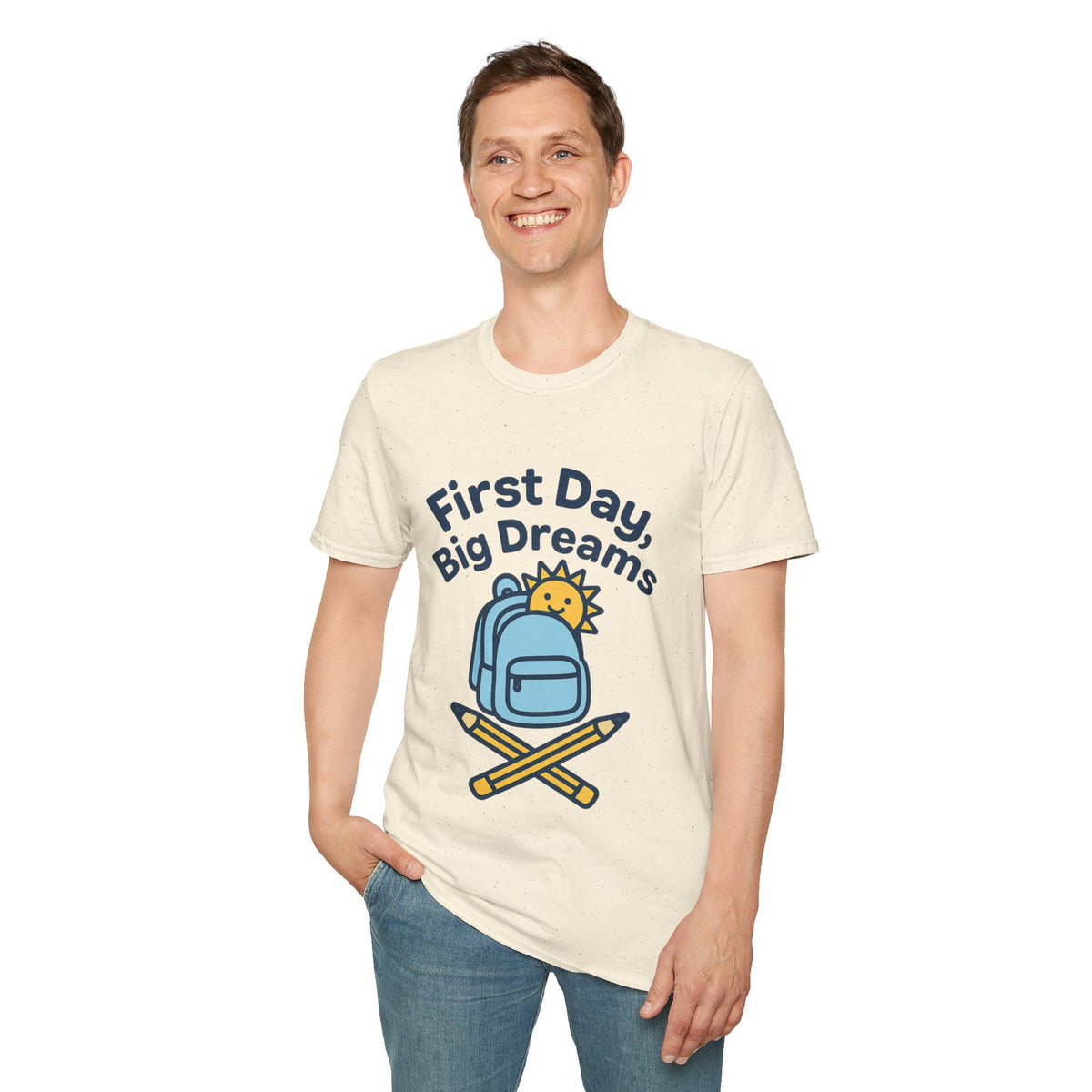 First Day Big Dreams T-Shirt — Cute Backpack & Pencil Back-to-School Tee - Trending Now - August 2026