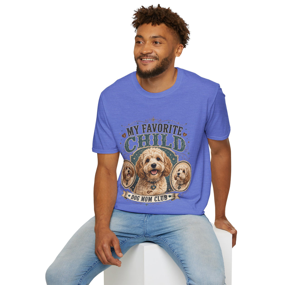My Favorite Child Dog Mom T-Shirt — Cute Doodle Portrait Pet Lover Tee