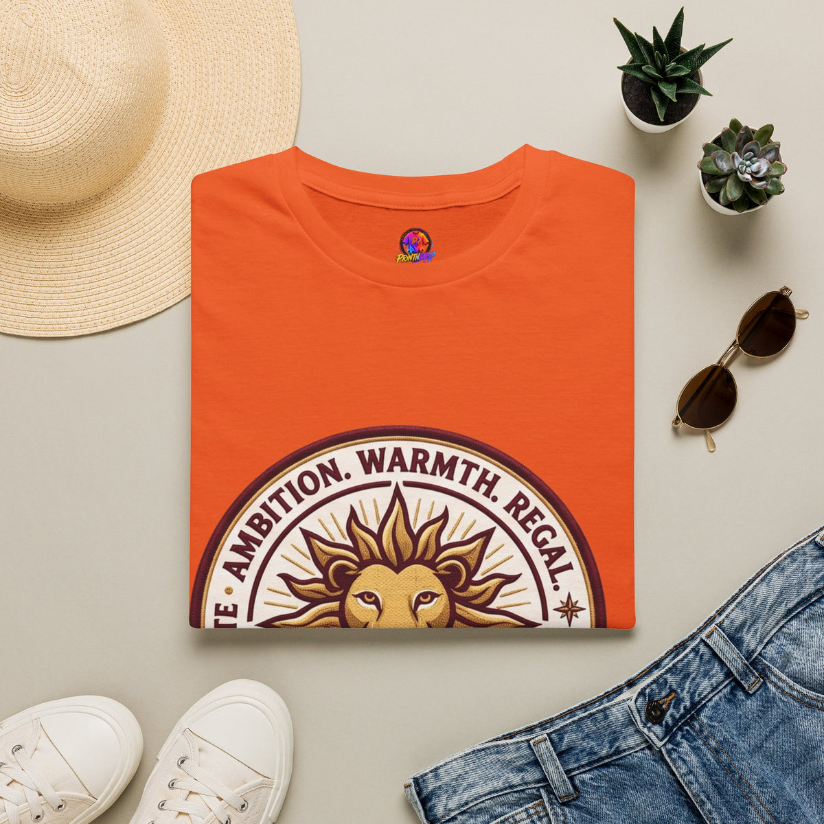 Leo Zodiac Lion T-Shirt — Ambition, Warmth & Regal Pride Graphic Tee