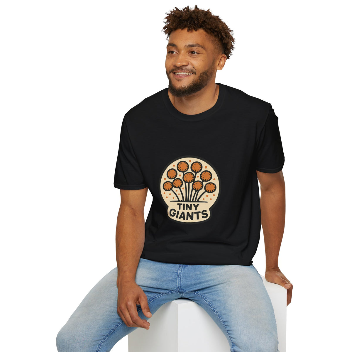 Tiny Giants Mushroom T-Shirt — Vintage Psychedelic Fungi Graphic Tee