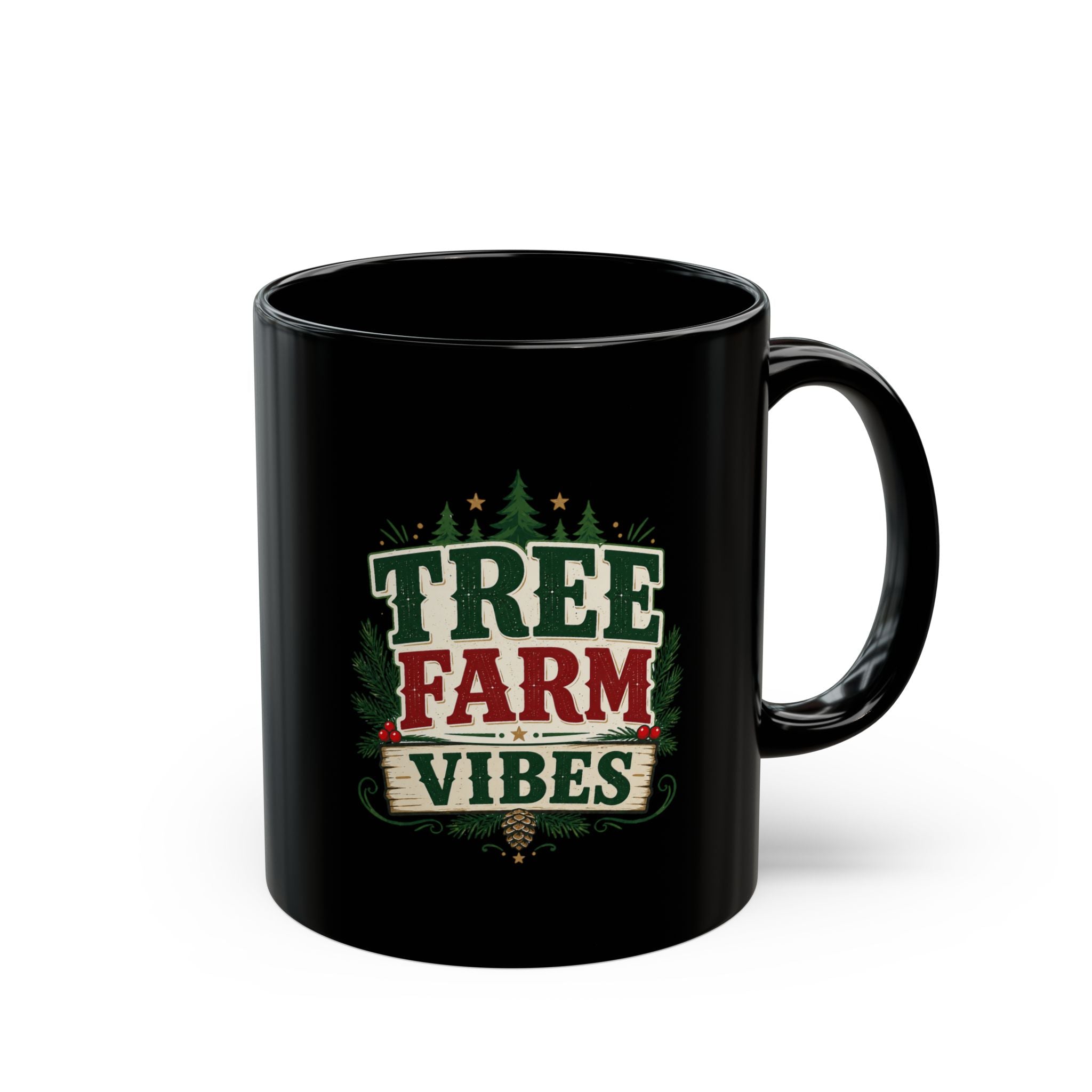 Tree Farm Vibes Mug — Black Coffee Cup