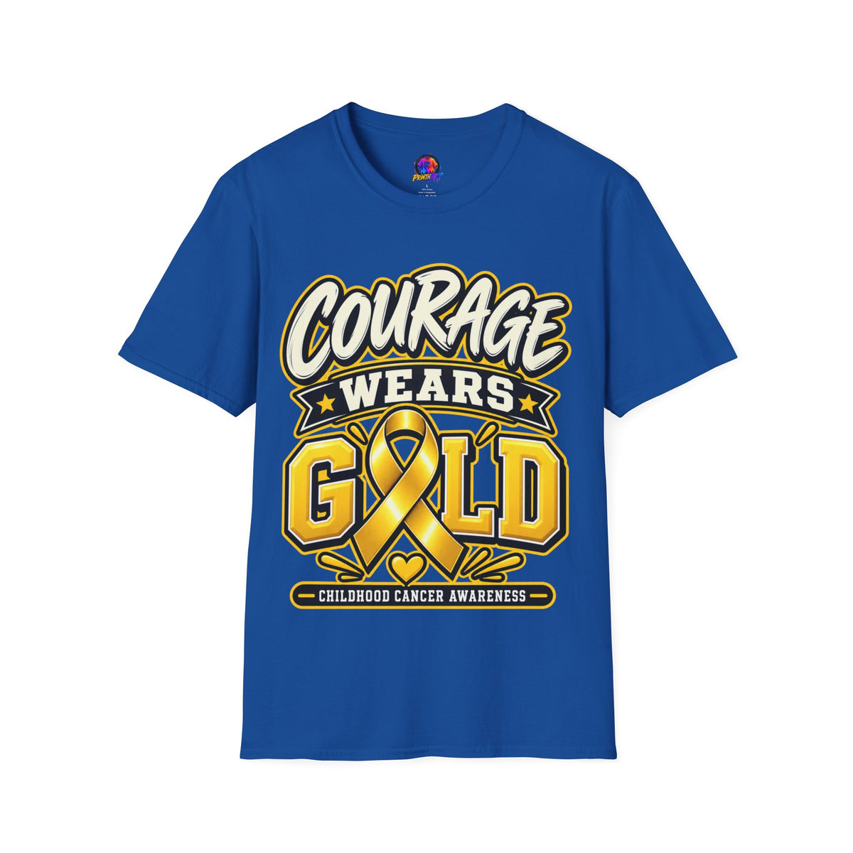 Childhood Cancer Awareness T-Shirt — "Courage Wears Gold"