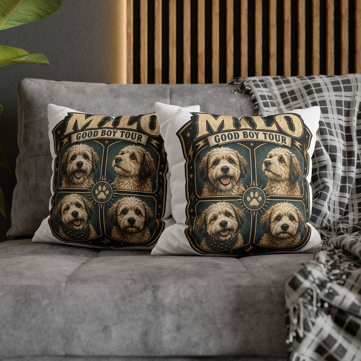 Milo "Good Boy Tour" Decorative Pillowcase Milo Bailey Dog Dad Mom