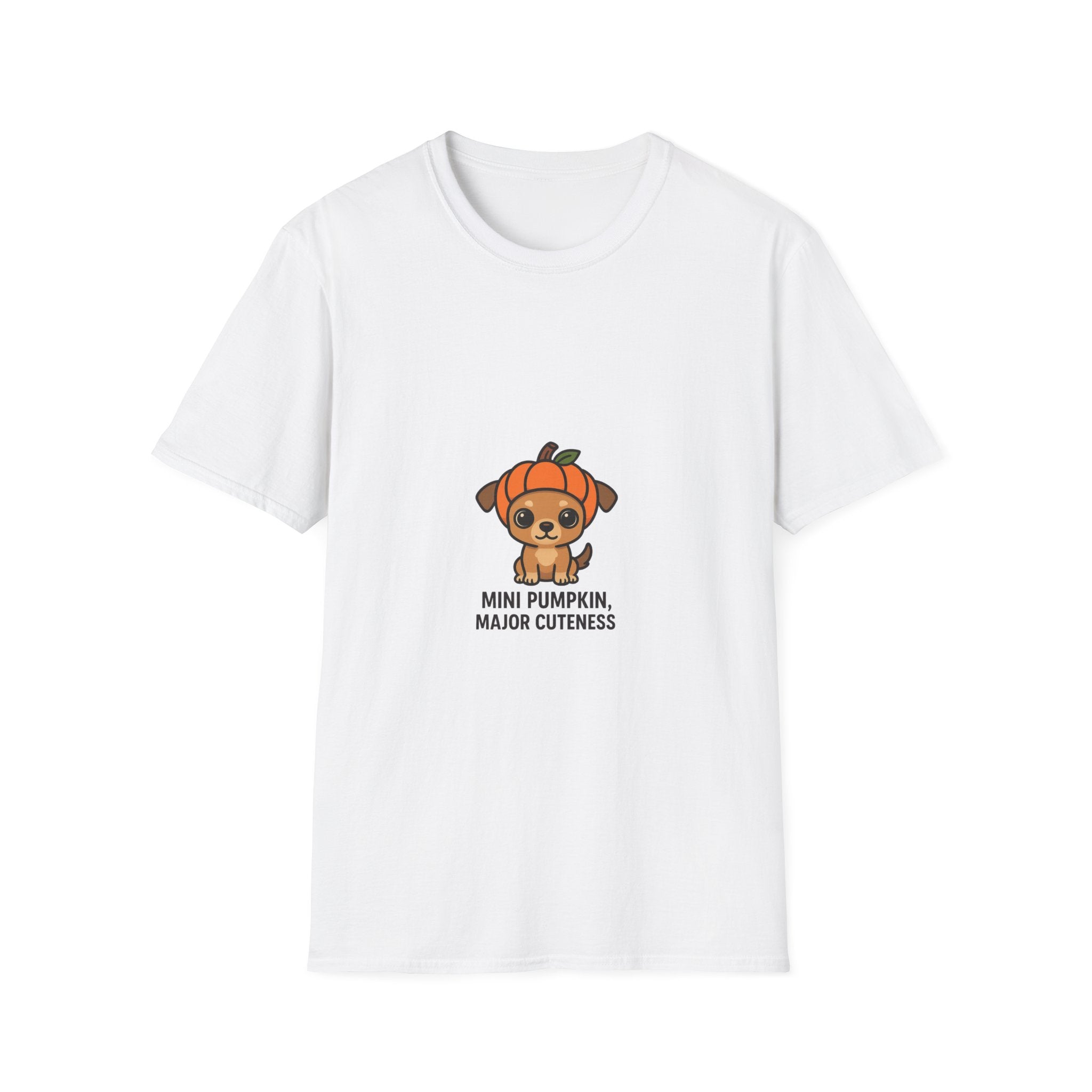Mini Pumpkin Major Cuteness Halloween Dog Graphic Tee, Cute Puppy Pumpkin Hat T-Shirt - Trending Now - September 2026