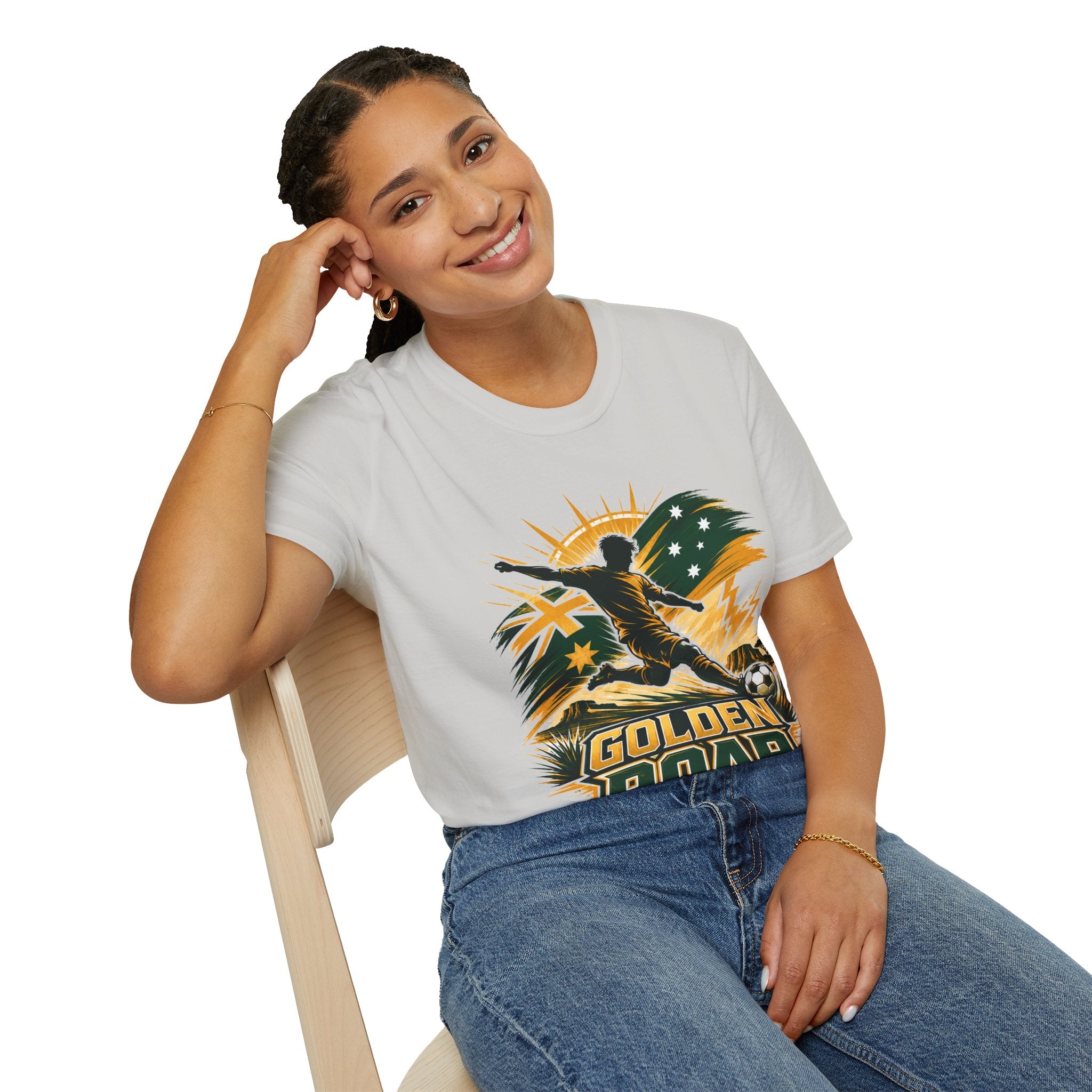 Australia Golden Roar Soccer T-Shirt — Australian Football Fan Tee