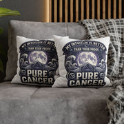 Pure Cancer Zodiac Pillowcase — 'My Intuition Is Better Than Your Proof' Moon Cancer Home Decor